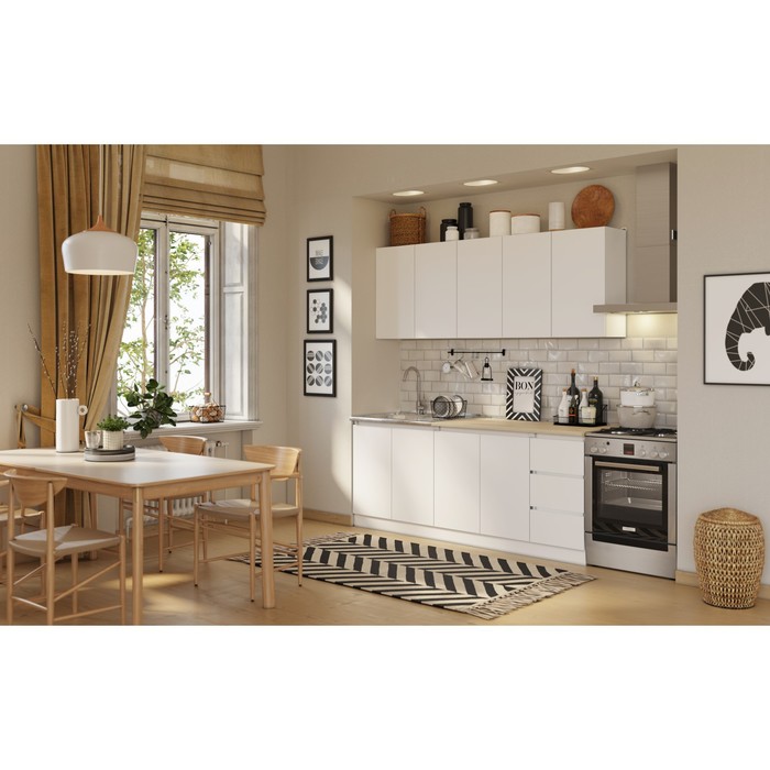 Кухонный гарнитур «Челси 2.0», 2000 мм, цвет белый