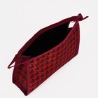 Косметичка на молнии, цвет бордовый - Фото 3