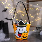 Корзинка декоративная « Призрак и тыква», 12.5×12.5×25 см - Фото 1