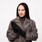 Перчатки женские, безразмерные, с утеплителем, цвет чёрный - Фото 4