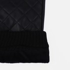 Перчатки женские, безразмерные, без утеплителя, чёрные, дизайн ромбики - Фото 3