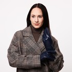 Перчатки женские, безразмерные, без утеплителя, цвет синий - Фото 4