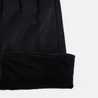 Перчатки мужские, безразмерные, без утеплителя, цвет чёрный - Фото 3