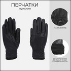 Перчатки мужские, безразмерные, с утеплителем, цвет чёрный - Фото 1