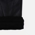 Перчатки мужские, безразмерные, с утеплителем, цвет чёрный - Фото 3