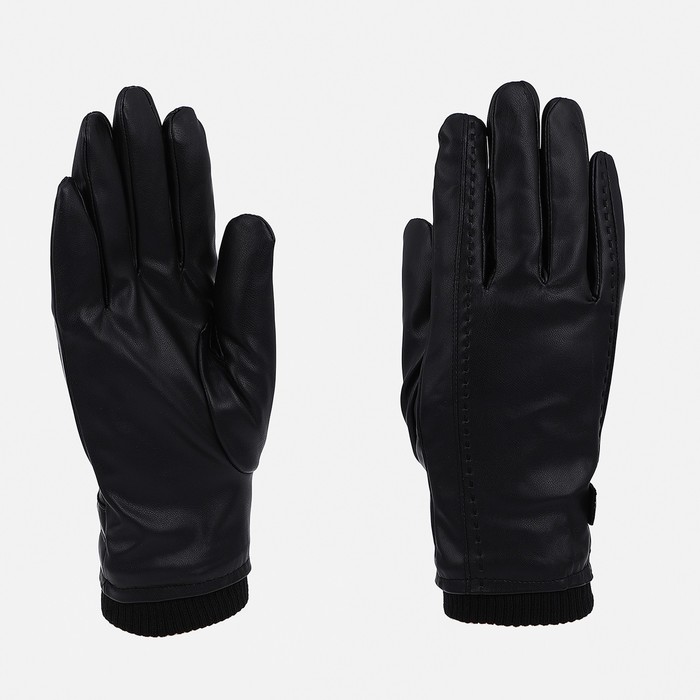 Перчатки мужские, безразмерные, без утеплителя, цвет чёрный - Фото 1
