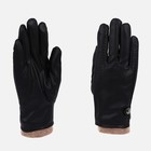 Перчатки мужские, безразмерные, без утеплителя, цвет чёрный - фото 319759176