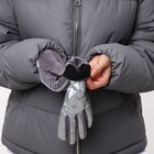 Перчатки женские, безразмерные, с утеплителем, цвет фиолетовый/серебряный - Фото 5