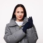 Перчатки женские, безразмерные, с утеплителем, цвет синий - Фото 4