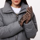 Перчатки женские, безразмерные, с утеплителем, цвет коричневый - Фото 4