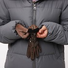 Перчатки женские, безразмерные, с утеплителем, цвет коричневый - Фото 5