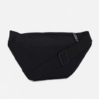 Поясная сумка на молнии, наружный карман, цвет чёрный - Фото 3