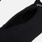 Поясная сумка на молнии, наружный карман, цвет чёрный - фото 9605744