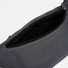 Поясная сумка на молнии, наружный карман, цвет серый - фото 7089335