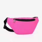 Поясная сумка на молнии, наружный карман, цвет розовый - Фото 2