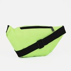 Поясная сумка на молнии, наружный карман, цвет салатовый - Фото 3