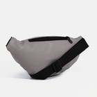 Поясная сумка на молнии, наружный карман, цвет серый - Фото 3