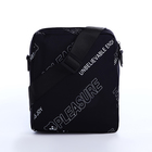 Сумка молодёжная на молнии, наружный карман, цвет чёрный - фото 22421879