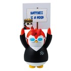 Фигурка Pudgy Penguins, в чёрной куртке, с доской для письма, 16.5 см - фото 109962296