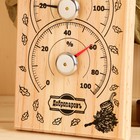 Термометр - гигрометр для бани и сауны «С лёгким паром», деревянный, «Добропаровъ» - Фото 3