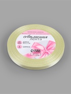 Лента атласная, 6 мм, 23±1 м, ванильная №09 - Фото 4