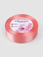 Лента атласная, 25 мм, 23±1 м, розовая №66 - Фото 5