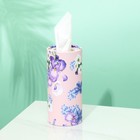 Салфетки в тубусе 50 шт, 2 слоя "Цветы" - фото 24369536