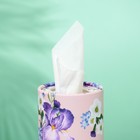 Салфетки в тубусе 50 шт, 2 слоя "Цветы" - фото 24369537