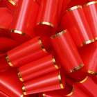 Подарочный бант - шар №7, красный, для упаковки подарков - Фото 4