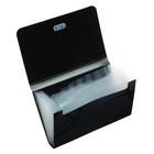 Папка на резинке А6, 12 отделений, узоры, чёрная - Фото 3