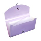 Папка на резинке А65, 12 отделений, фиолетовая, пастель - Фото 3