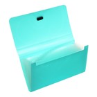 Папка на резинке А65, 12 отделений, узоры, бирюзовая пастель - фото 22840706