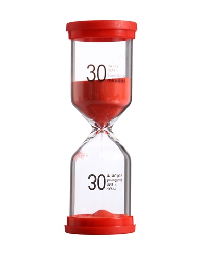 Часы песочные Happy time, на 30 минут, 4.4×12.6 см, красные