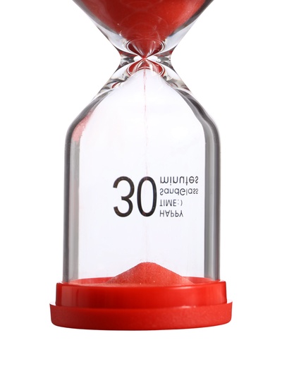 Часы песочные Happy time, на 30 минут, 4.4×12.6 см, красные