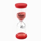 Песочные часы Happy time, на 10 минут, 4 х 11 см, красные - фото 319759317
