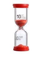 Песочные часы Happy time, на 10 минут, 4 х 11 см, красные - Фото 3