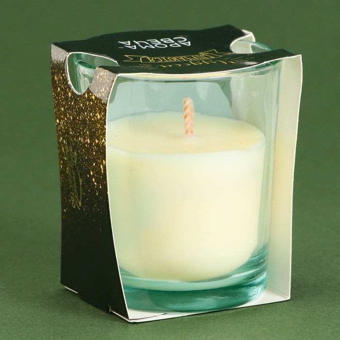 Новогодняя свеча в стакане «Роскошного года», аромат жасмин - фото 1882771021