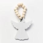 Кольцо для салфеток "Ангелочек", цв. белый, 6*7 см, дерево - Фото 4