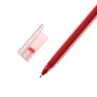 Ручка гелевая 0,5мм красная, бесстержневая,корпус треугольный, иголчатый пишущий узел - Фото 2