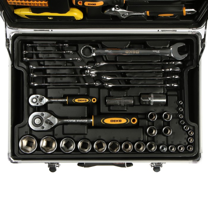 Профессиональный набор инструмента для дома и авто в чемодане Deko DKMT95, 95 предметов