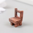Фигурка для флорариума полистоун "Деревянный стул" 1,8х1,5х2,5 см