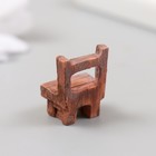 Фигурка для флорариума полистоун "Деревянный стул" 1,8х1,5х2,5 см - Фото 2