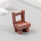Фигурка для флорариума полистоун "Деревянный стул" 1,8х1,5х2,5 см - Фото 4