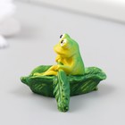 Фигурка для флорариума полистоун «Лягушонок в листе-лодочке», 4×3.5×3 см 9542528 - фото 319931238