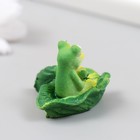 Фигурка для флорариума полистоун «Лягушонок в листе-лодочке», 4×3.5×3 см 9542528 - фото 319931239