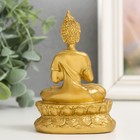 Нэцкэ полистоун золото "Медитация будды" 7х4,8х10,5 см - Фото 3