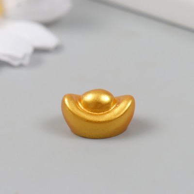 Сувенир полистоун "Слиток золота" 1,9х1,3 см