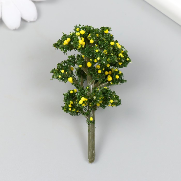 Искусственное растение для творчества пластик "Лимонное дерево" 7 см - Фото 1
