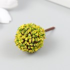 Искусственное растение для творчества пластик "Желтое Пламя" 2,3х3,6 см (комплект 5 шт) - фото 22422773