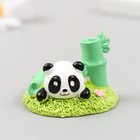 Фигурка для флорариума полистоун "Панда на лужайке" 4,5х3,5 см - фото 10719305